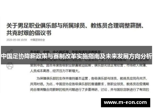 中国足协降薪政策与赛制改革实施指南及未来发展方向分析